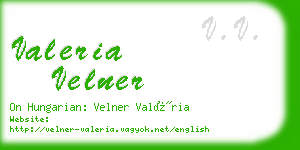 valeria velner business card